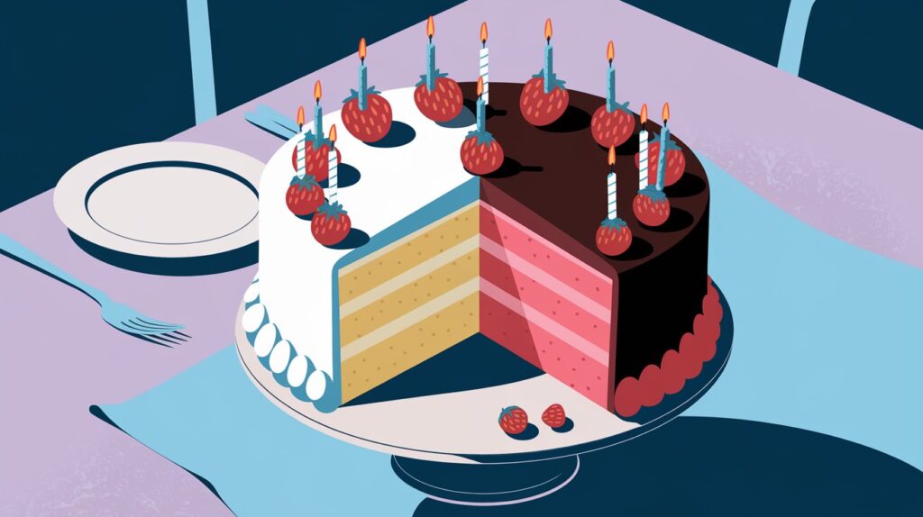 3 Layer Cake Serving Chart