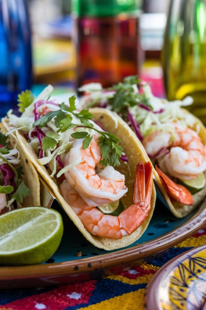 Shrimp Tacos with Cabbage Slaw