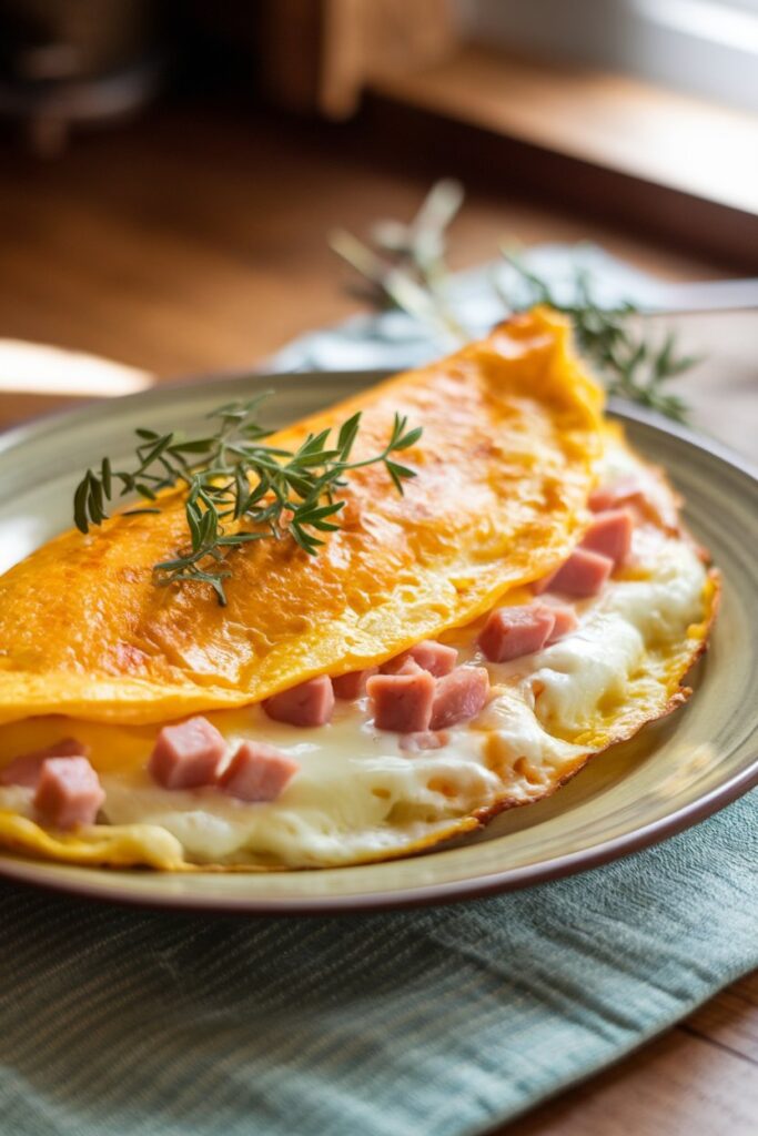 Omelette with Cheese and Ham