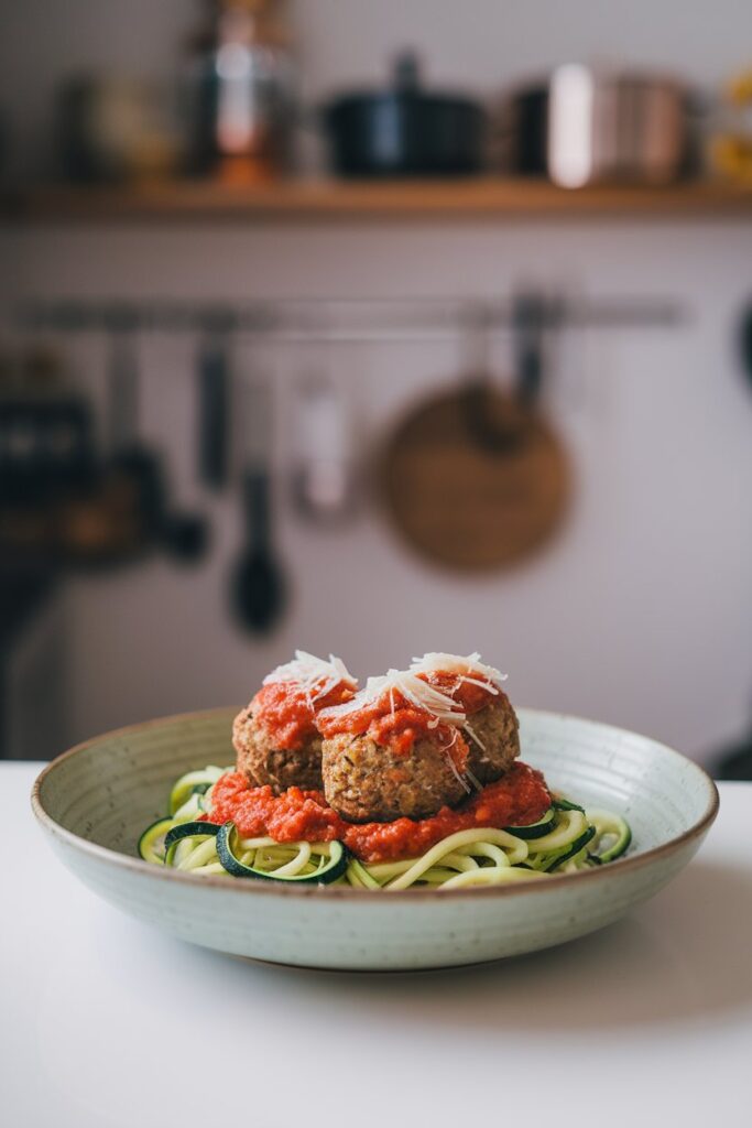  Turkey Meatballs with Zoodles