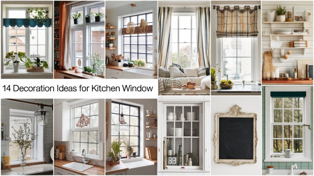 14 Decoration Ideas for Kitchen Window A kitchen window featuring seasonal window art drawn with colorful, washable markers.