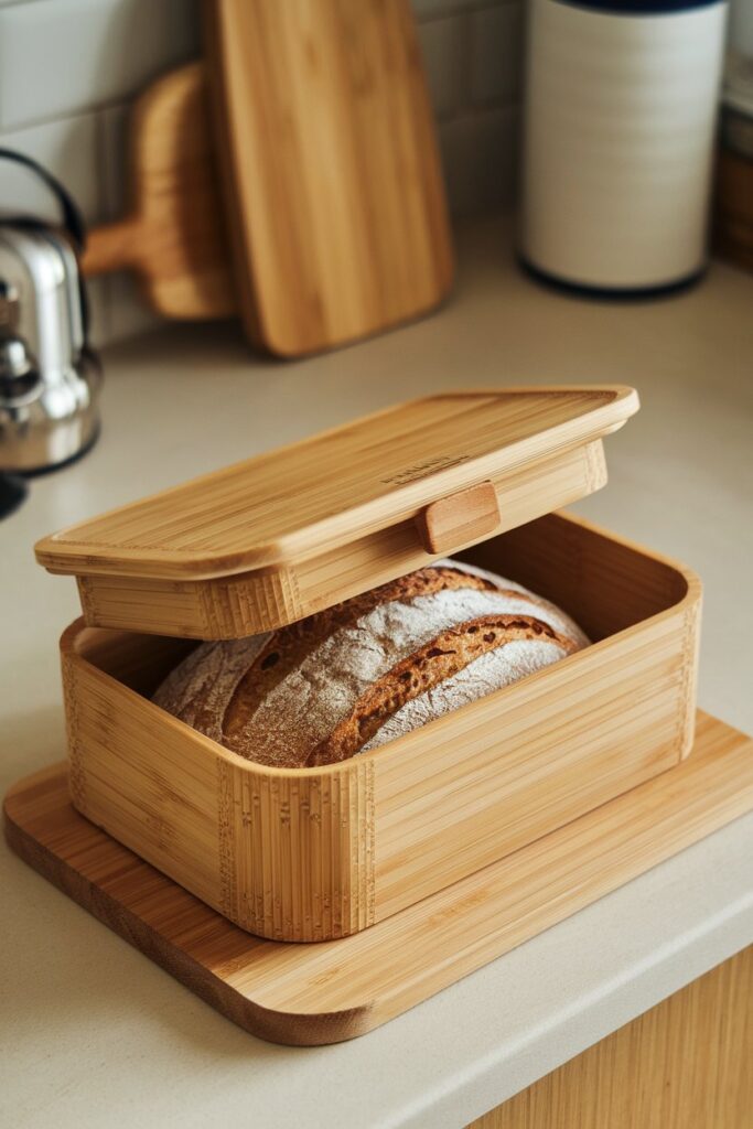 Bread Tray with Lid for Serving