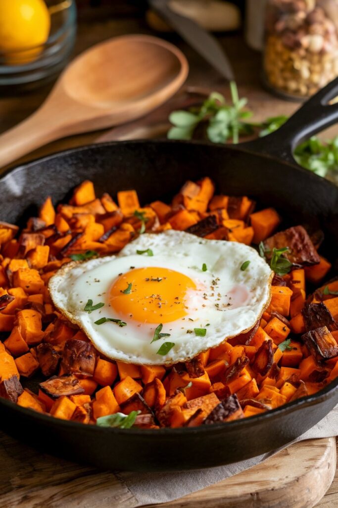 Sweet Potato and Egg Hash