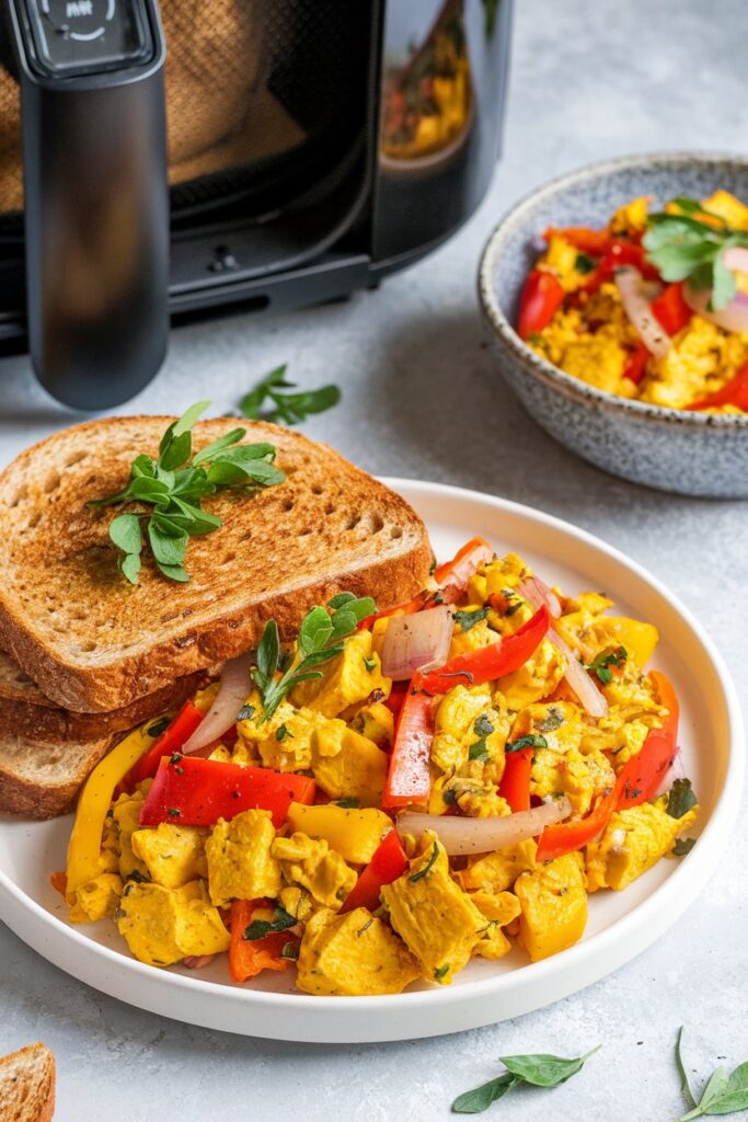Air Fryer Tofu Scramble