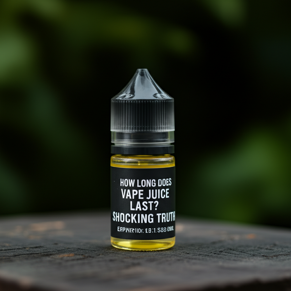Generate a high-quality, relevant image prompt for an article about: How Long Does Vape Juice Last?