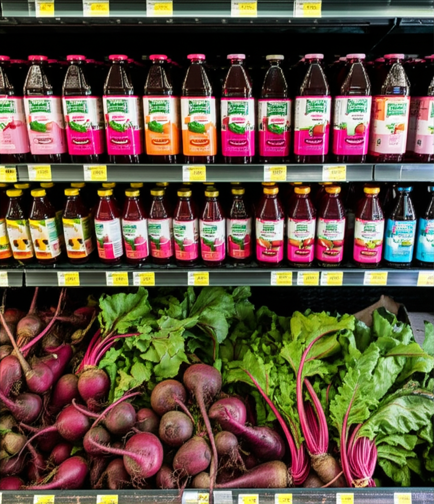 Generate a high-quality, relevant image prompt for an article about: Where To Buy Red Beet Juice: Sh