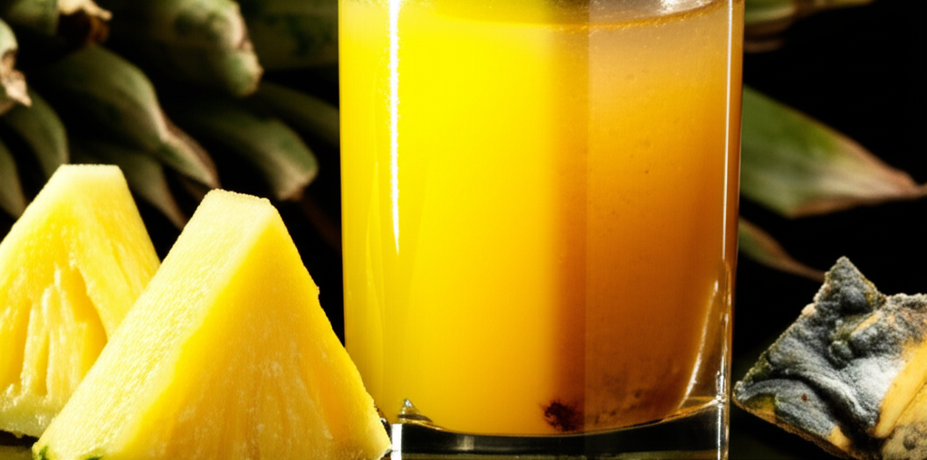Generate a high-quality, relevant image prompt for an article about: Can Pineapple Juice Go Bad? Sho