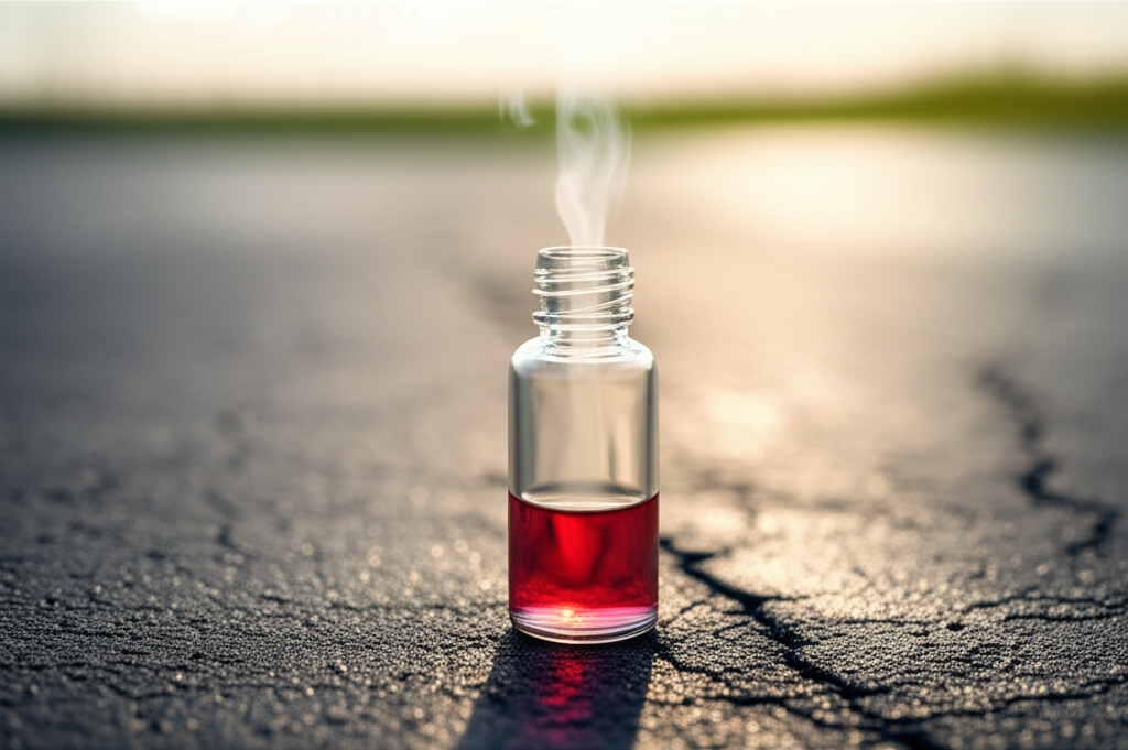 Generate a high-quality, relevant image prompt for an article about: How Vape Juice Evaporates in He
