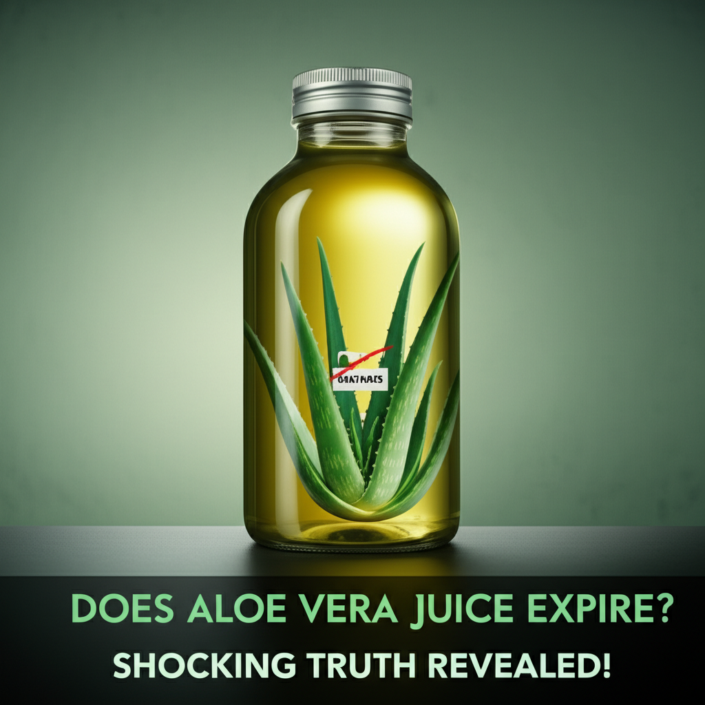 Generate a high-quality, relevant image prompt for an article about: Does Aloe Vera Juice Expire? Sh