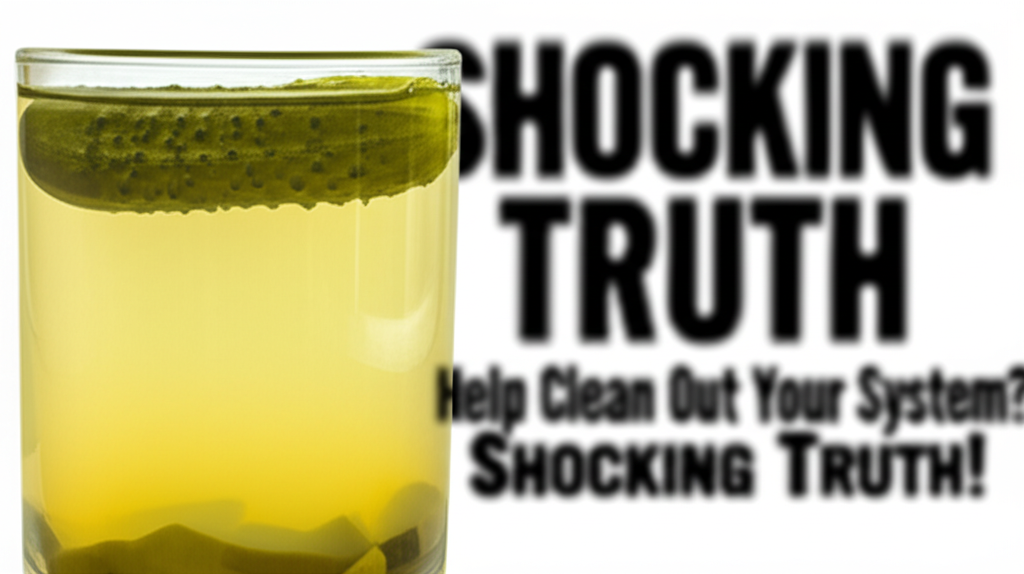 Generate a high-quality, relevant image prompt for an article about: Does Pickle Juice Help Clean Ou