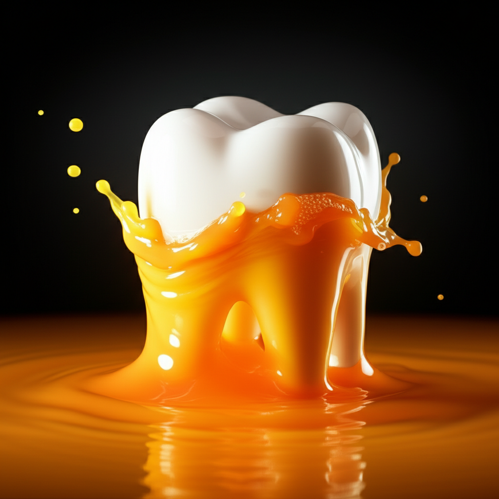 Generate a high-quality, relevant image prompt for an article about: Is Orange Juice Bad For Your Te