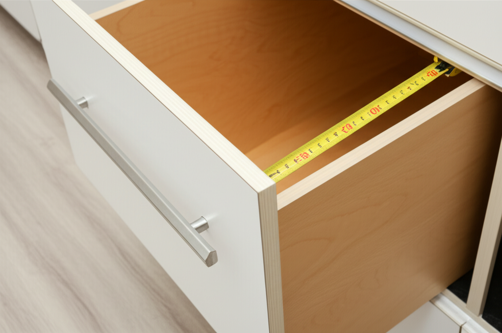 Generate a high-quality, relevant image prompt for an article about: How Deep Are Kitchen Base Cabin