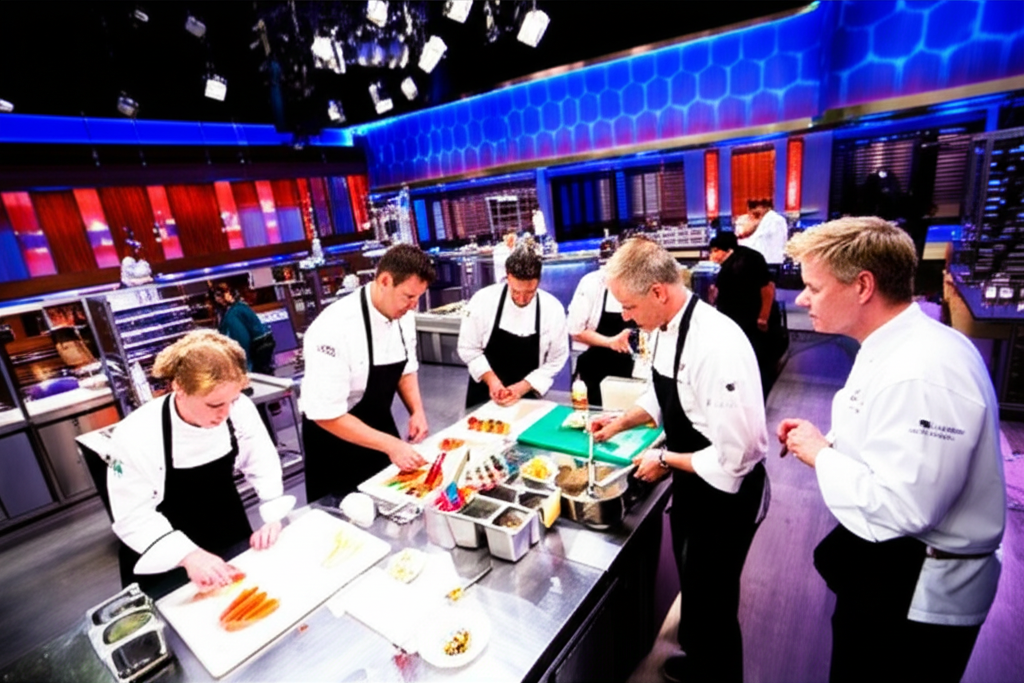 Generate a high-quality, relevant image prompt for an article about: How To Eat At Hell’s Kitchen Du