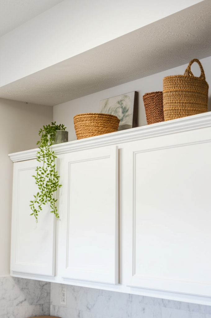 Generate a high-quality, relevant image prompt for an article about: How to Decorate Space Above Kit