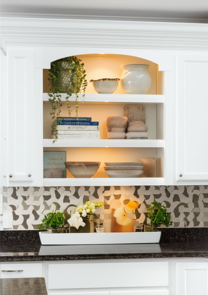 Generate a high-quality, relevant image prompt for an article about: How to Decorate Space Above Kit