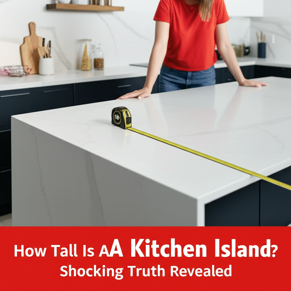 Generate a high-quality, relevant image prompt for an article about: How Tall Is A Kitchen Island? S