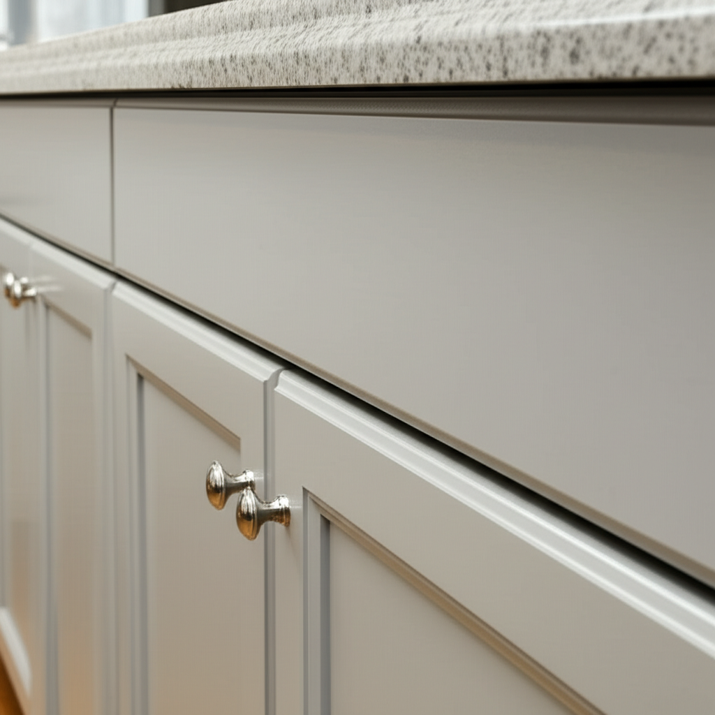 Generate a high-quality, relevant image prompt for an article about: Where to Put Knobs on Kitchen C