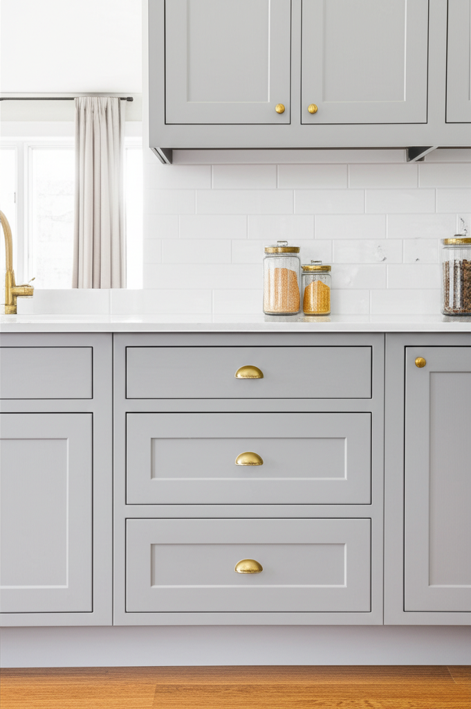 Generate a high-quality, relevant image prompt for an article about: Where To Put Knobs On Kitchen C