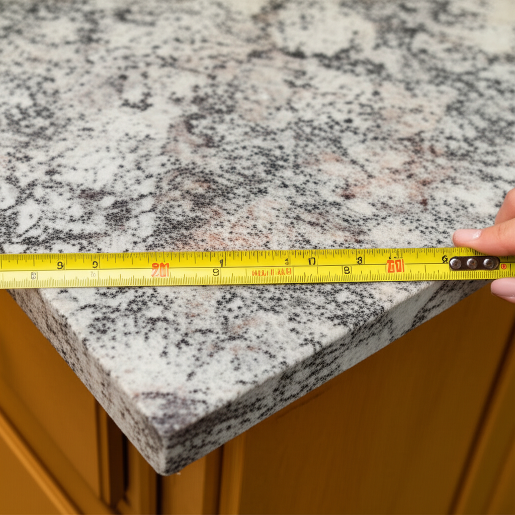 Generate a high-quality, relevant image prompt for an article about: How Thick Is Granite Kitchen Co