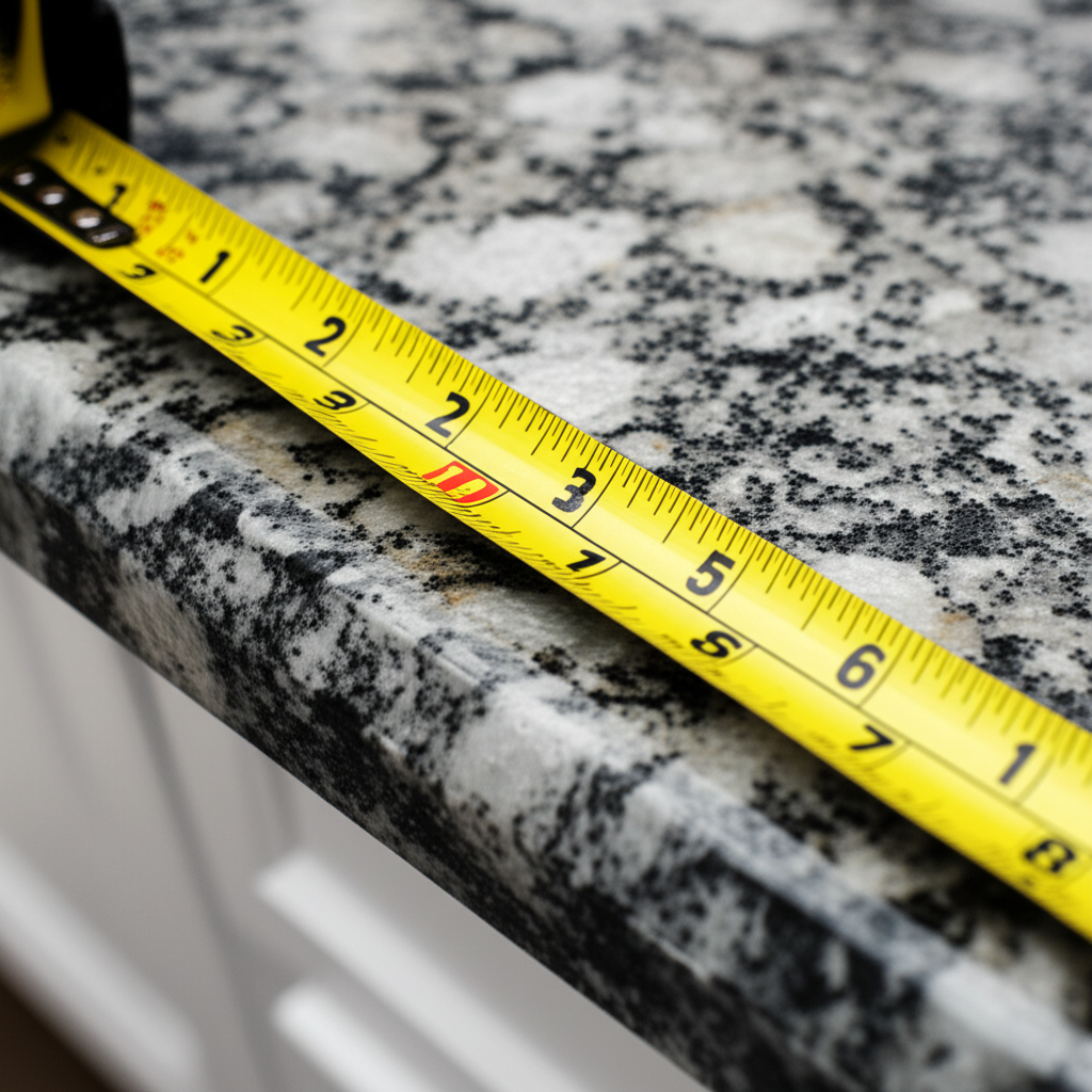 Generate a high-quality, relevant image prompt for an article about: How Thick Is Granite Kitchen Co