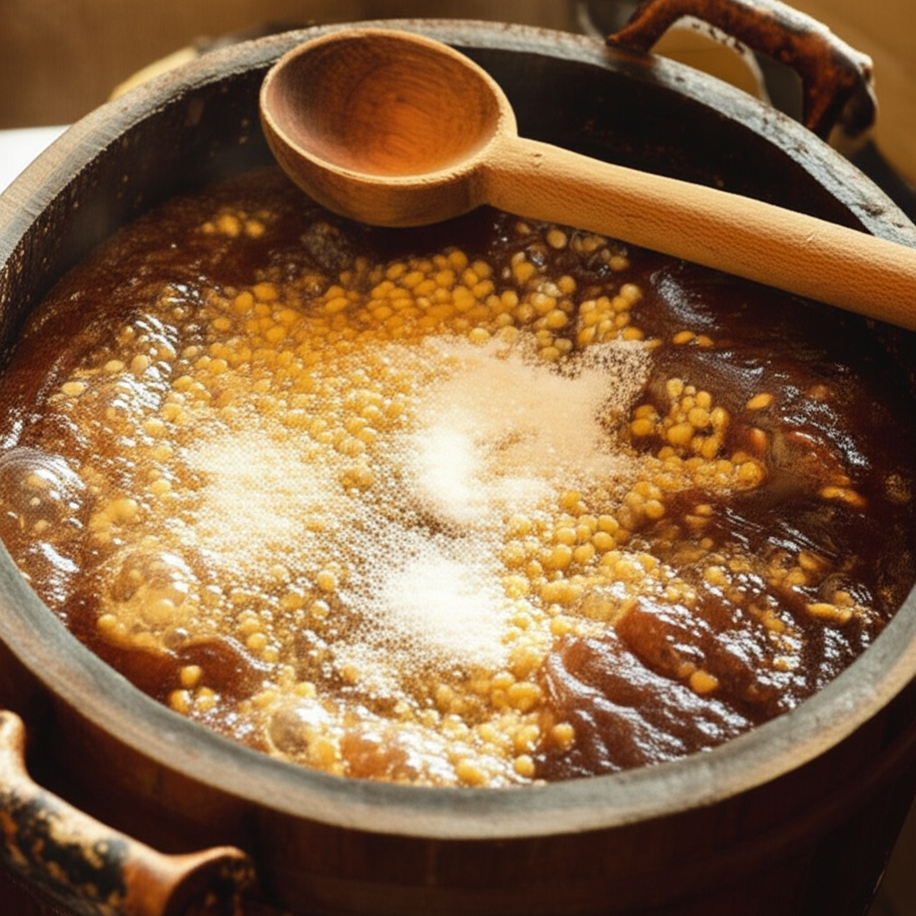 Generate a high-quality, relevant image prompt for an article about: How To Make Moonshine Mash Reci