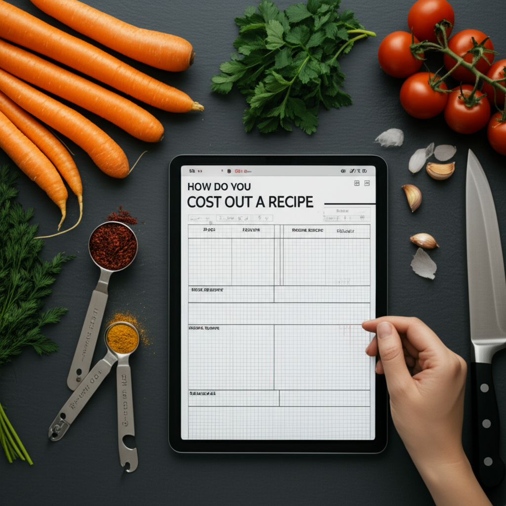 Generate a high-quality, relevant image prompt for an article about: How Do You Cost Out A Recipe: A