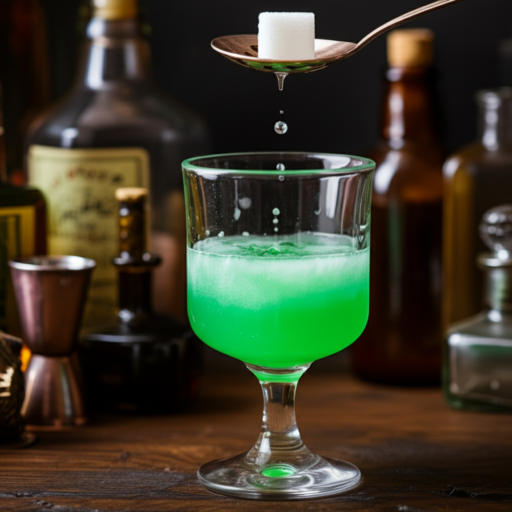 Generate a high-quality, relevant image prompt for an article about: How To Make Absinthe Recipe: Sh
