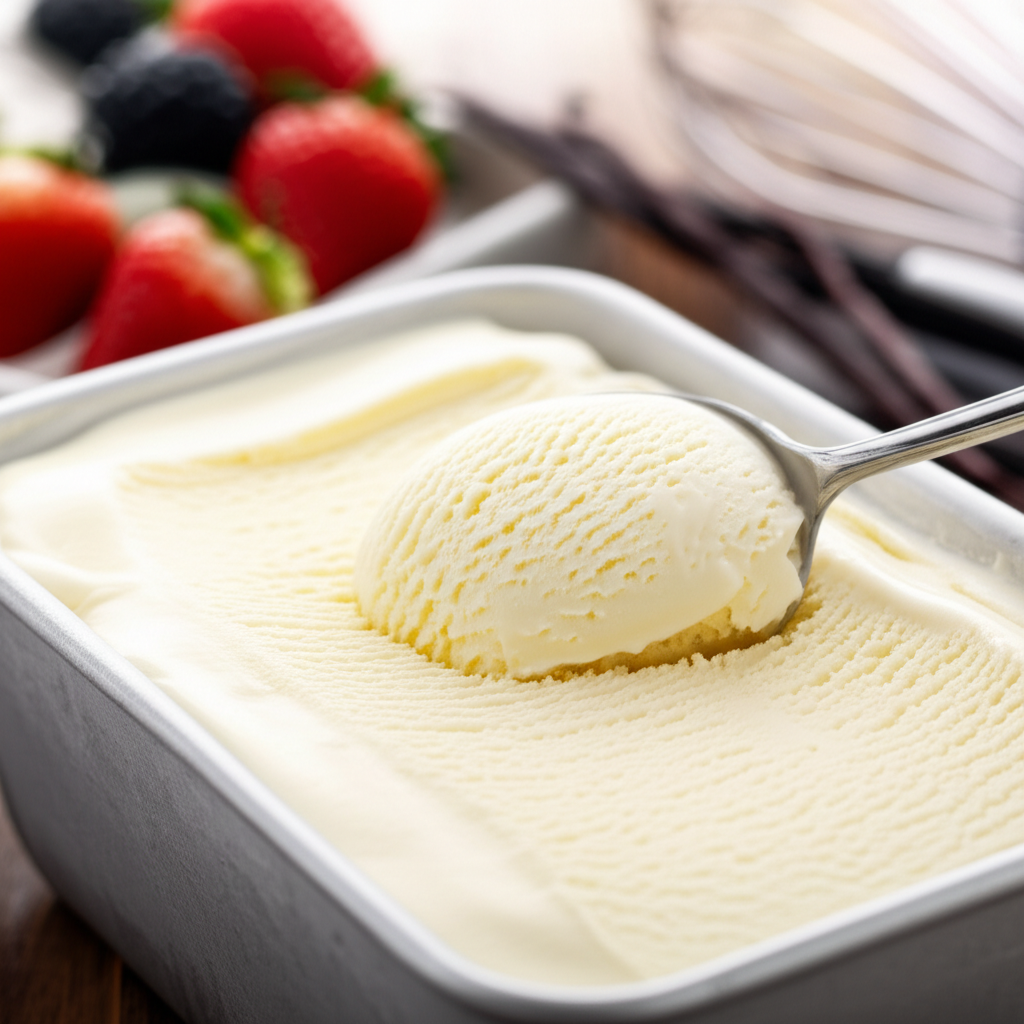 Generate a high-quality, relevant image prompt for an article about: How To Make Ice Cream Recipe: A