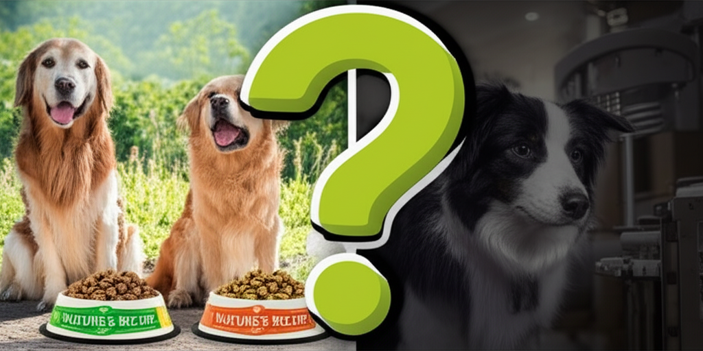 Generate a high-quality, relevant image prompt for an article about: Who Makes Nature’s Recipe Dog F