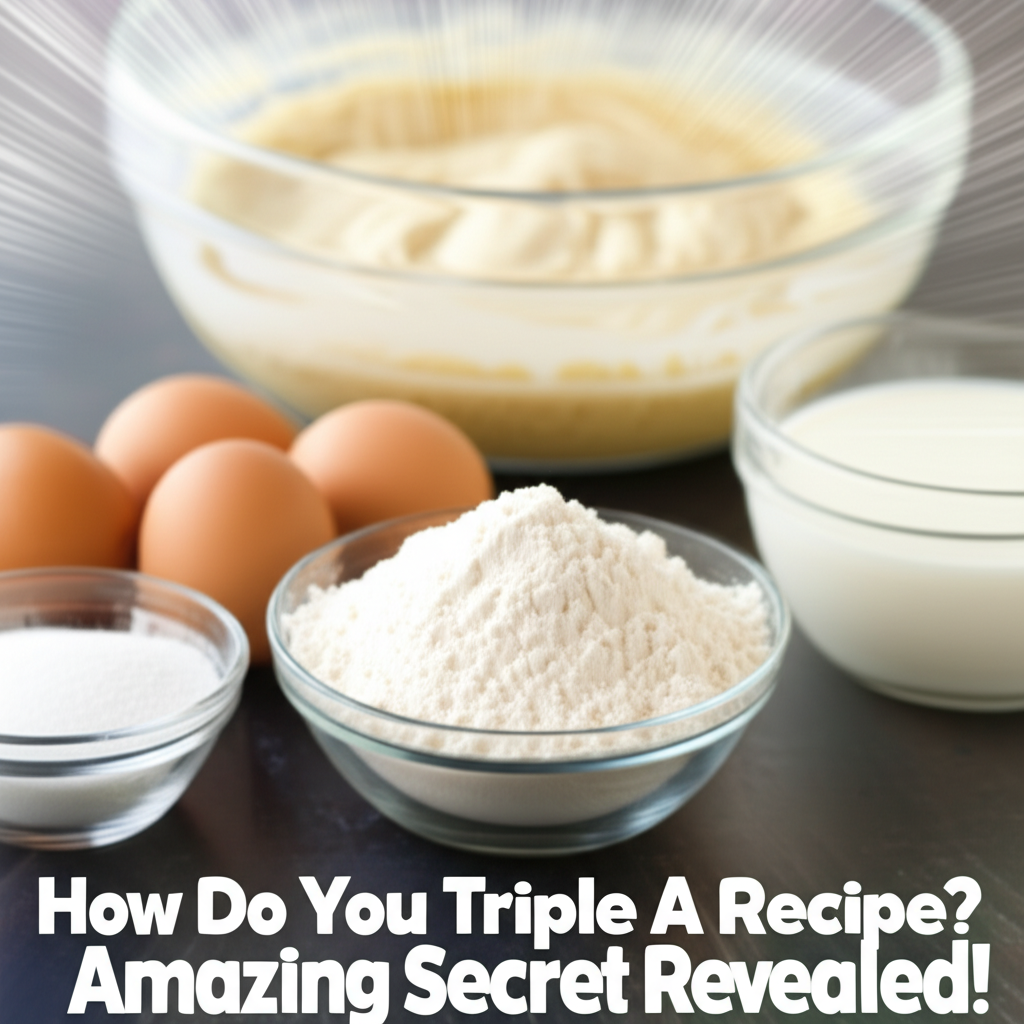 Generate a high-quality, relevant image prompt for an article about: How Do You Triple A Recipe? Ama