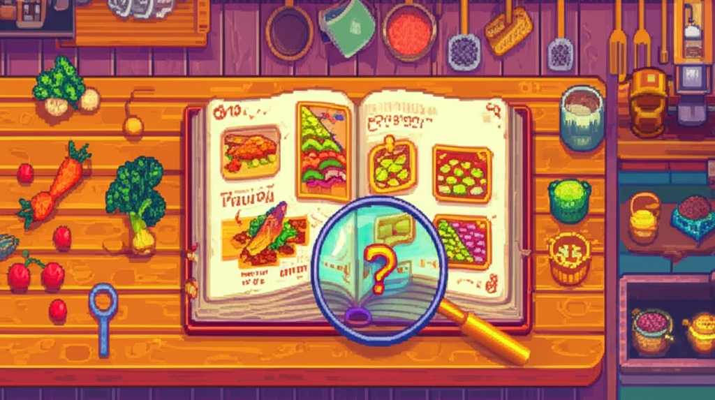 Generate a high-quality, relevant image prompt for an article about: How Many Stardew Recipes? Shock