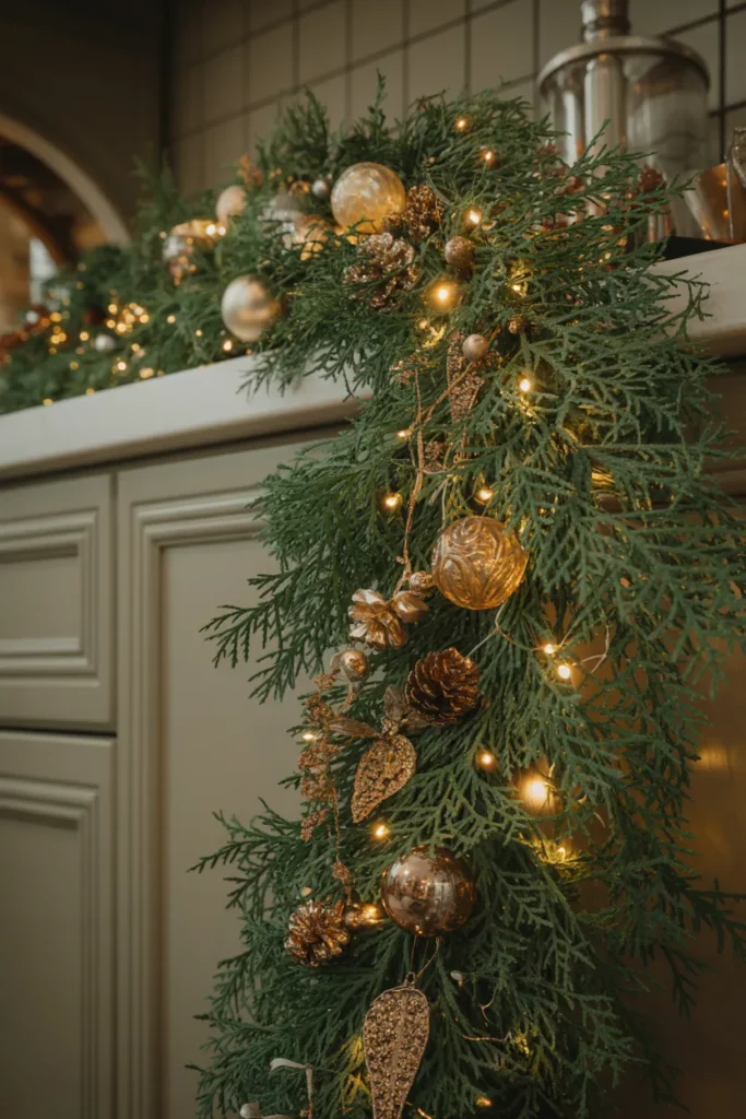 Twinkling Garland with Ornaments
