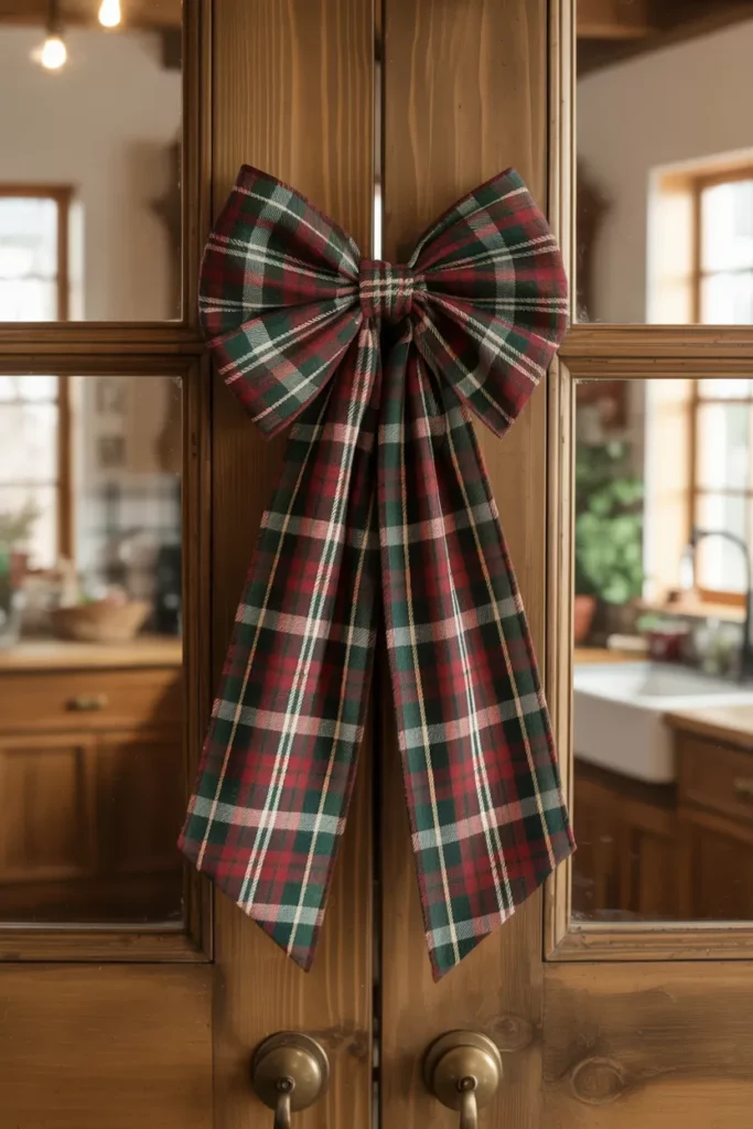 Cozy Plaid Bow Centerpiece