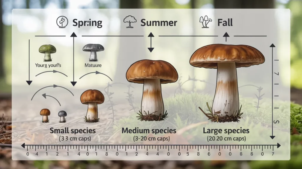 Size And Mushroom Identification