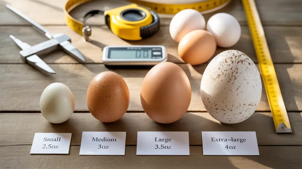 Duck Egg Size Categories
