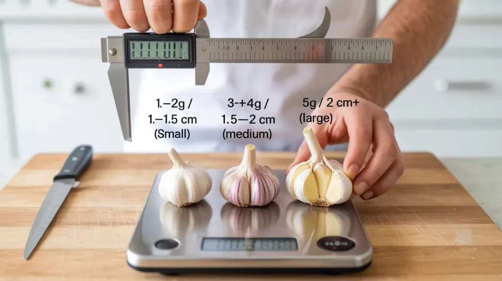 Measuring Garlic Cloves
