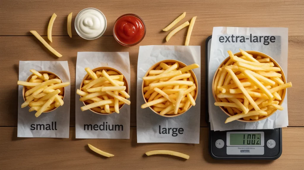 Types Of French Fries Sizes
