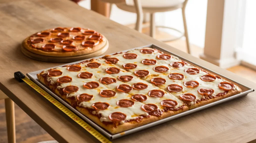 Are you curious about the size of sheet pizza and how it compares to your favorite round pies?