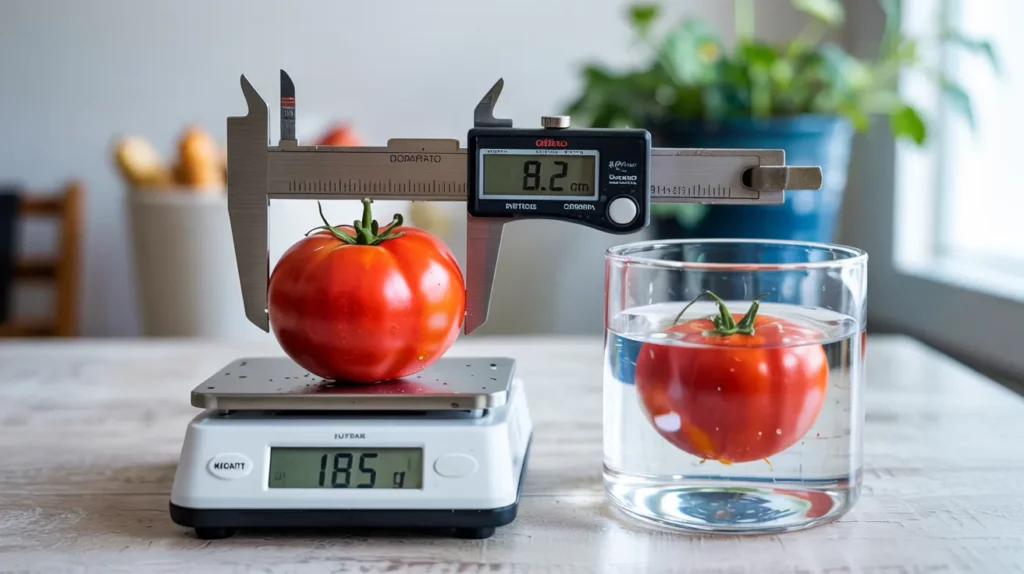 Measuring Tomato Dimensions
