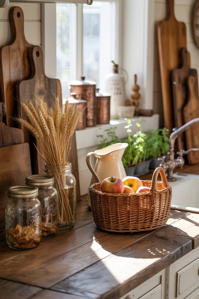 14. Farmhouse Kitchen Counter Decor