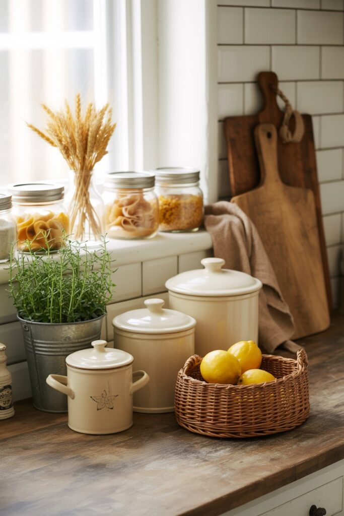 17. Farmhouse Kitchen Counter Decor