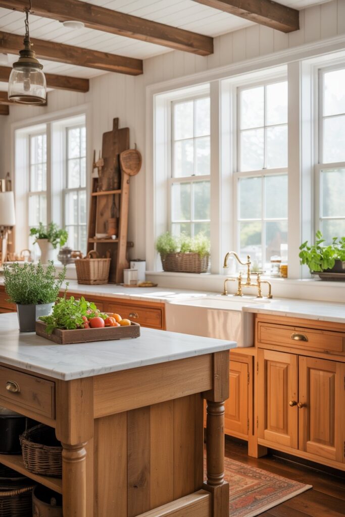 2. Farmhouse Kitchen Decor
