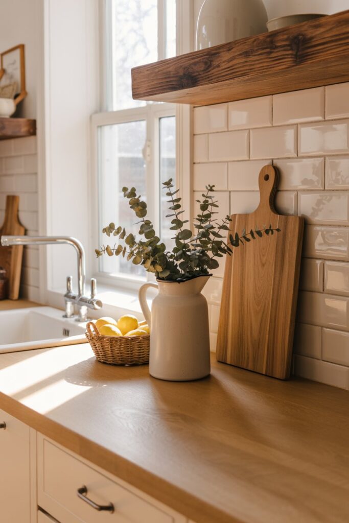 3. Farmhouse Kitchen Counter Decor