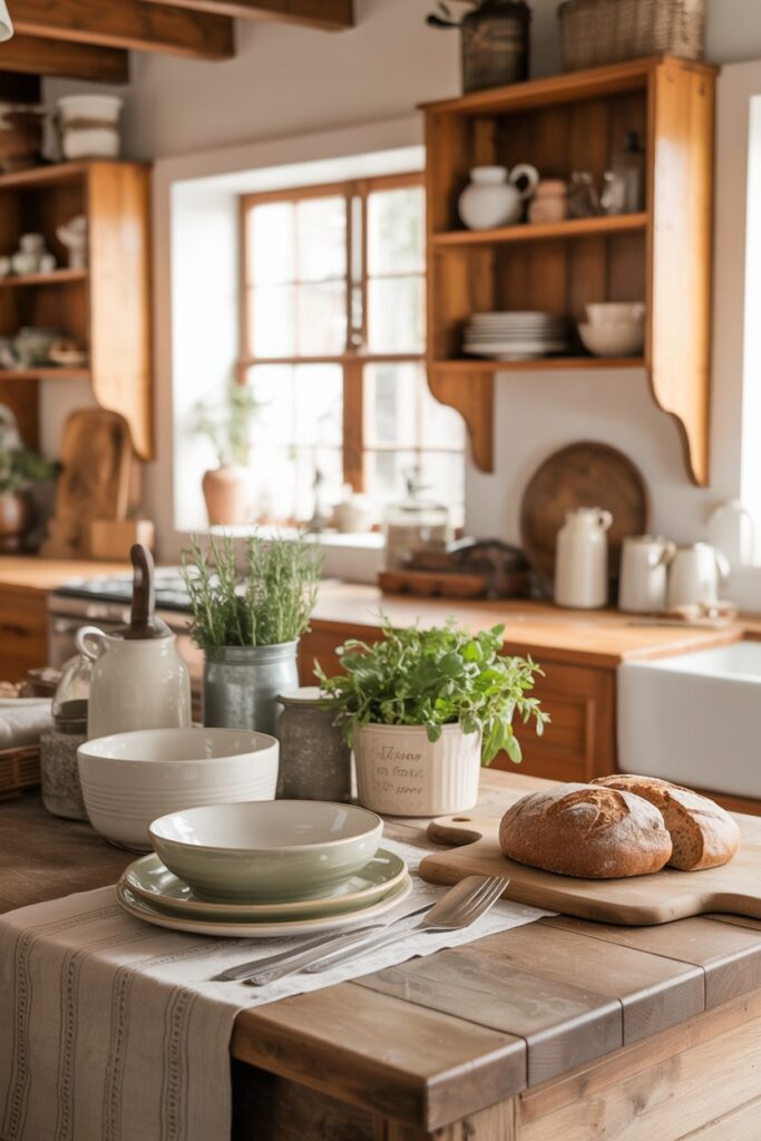 9. Farmhouse Kitchen Counter Decor