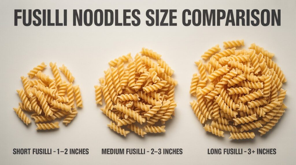Fusilli Size Categories
