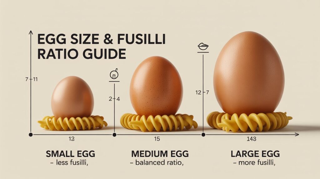 Fusilli To Egg Size Ratio