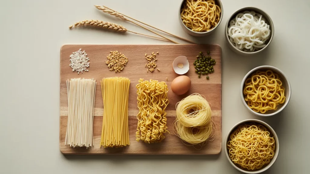 Types Of Frozen Noodles.