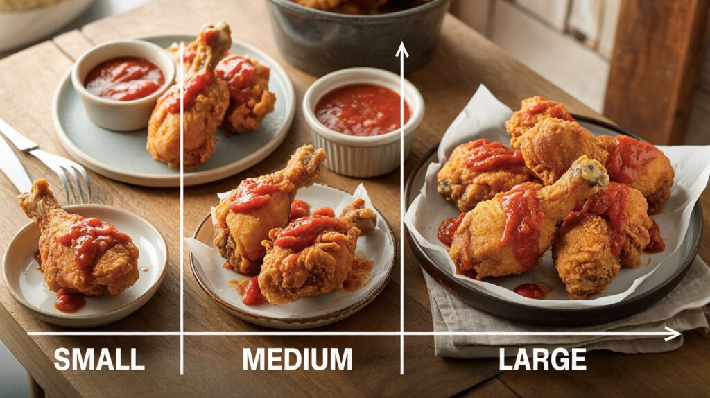 Southern Fried Chicken With Tomato Sauce Size Chart: Ultimate Guide