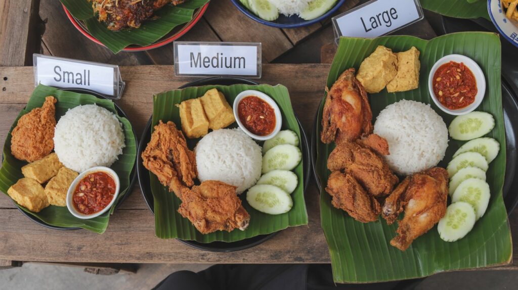 Ayam Penyet Fried Chicken Size Chart: Ultimate Guide to Portions