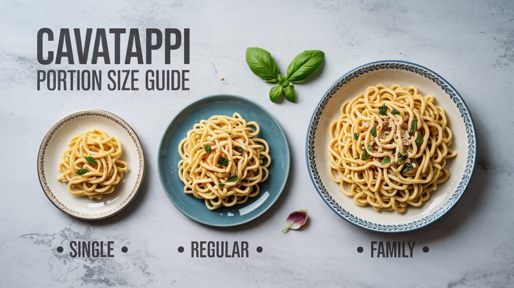 Size Chart For Eggless Cavatappi